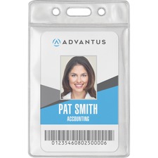 Advantus AVT 75684 Advantus Vinyl Id Badge Holders - Support 2.50 X 3.