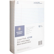 Business BSN 63108 Micro-perforated Legal Ruled Pads - 50 Sheets - 0.3