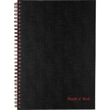 Hamelin JDK 400110532 Black N' Red Hardcover Business Notebook - 70 Sh