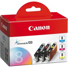 Original Canon 0621B016 Cli-8 Ink Cartridge - Inkjet - Cyan, Magenta, 