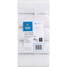 Business BSN 98100 Thermal Paper - White - 3 18 X 230 Ft - 10  Pack