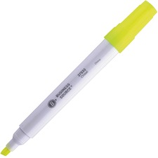 Business BSN 37533 Chisel Tip Yellow Value Highlighter - Chisel Marker