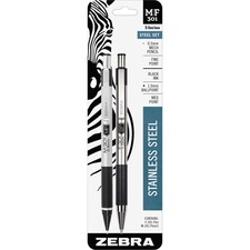 Zebra ZEB 57011 Pen Mf-301 Nonslip Grip Pen And Pencil Sets - Fine Pen