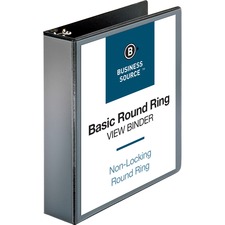 Business BSN 09956 Round-ring View Binder - 2 Binder Capacity - Letter