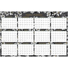 Blue BLS 116053 Baccara Dark Laminated Wall Calendar - Large Size - Ju