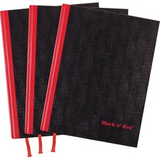 Hamelin JDK 400123487 Black N' Red Casebound Hardcover Notebook 3-pack