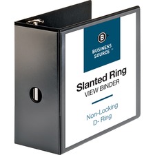 Business BSN 28451 Basic D-ring View Binders - 5 Binder Capacity - Let