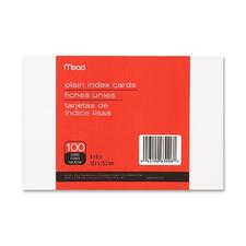 Acco MEA 63006 Mead Printable Index Card - White - 4 X 6 - 100  Pack