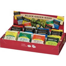 Bigelow BTC 10568 Bigelow 8-flavor Tea Assortment Tea Tray Pack - Blac