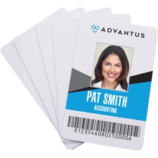 Advantus AVT 97034 Advantus Blank Pvc Id Cards - Printable - 2.13 X 3.