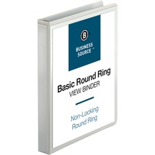 Business BSN 09953 Round-ring View Binder - 1 Binder Capacity - Letter