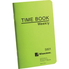 Acco WLJ S801 Wilson Jones Foreman's Time Book - Cloth Bound - 6 34 X 