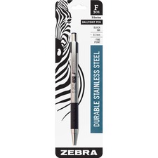 Zebra ZEB 27111 Pen F-301 Retractable Ballpoint Pen - Fine Pen Point -