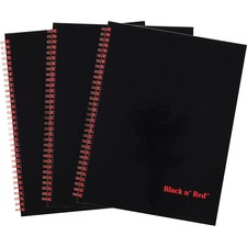 Hamelin JDK 400123488 Black N' Red Hardcover Twinwire Business Noteboo