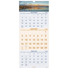 Acco AAG DMW50328 At-a-glance Scenic Design 3-month Wall Calendar - Ju