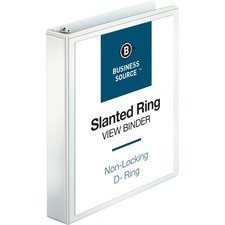 Business BSN 28441 Basic D-ring White View Binders - 1 12 Binder Capac