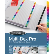 Acco WLJ 54731 Wilson Jones Multidex Pro Dividers - 31 Printed Tab(s) 