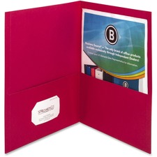 Business BSN 78494 Letter Pocket Folder - 8 12 X 11 - 125 Sheet Capaci