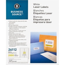 Business BSN 26112 Bright White Premium-quality Address Labels - 1 X 4