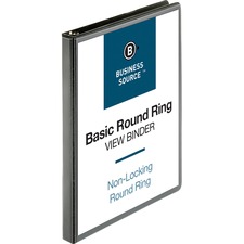 Business BSN 09950 Round-ring View Binder - 12 Binder Capacity - Lette