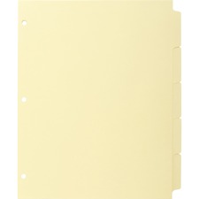 Business BSN 16480 Mylar-reinforced Plain Tab Indexes - 5 Write-on Tab