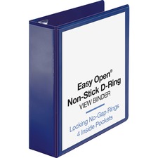 Business BSN 26976 Navy D-ring Binder - 3 Binder Capacity - Letter - 8