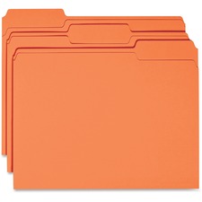 Business BSN 44105 13 Tab Cut Recycled Top Tab File Folder - Orange - 