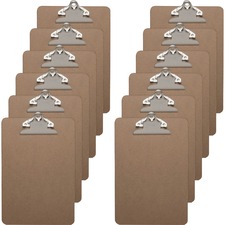 Business BSN 16506BX Standard Metal Clip Clipboard - Standard - Brown 