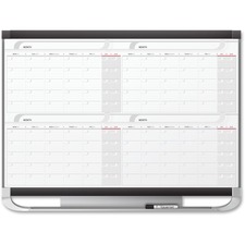 Acco QRT 4MCP43P2 Quartet Prestige 2 Magnetic Calendar Total Erase Whi