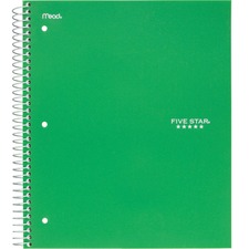 Acco MEA 72067 Five Star College Ruled 3 - Subject Notebook - Letter -