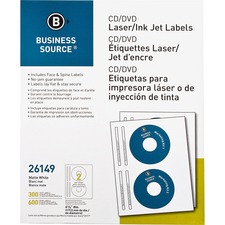 Business BSN 26149 Laserinkjet Cddvd Labels - 4 58 Diameter - Permanen