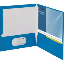 Business BSN 44423 Letter Pocket Folder - 8 12 X 11 - 100 Sheet Capaci