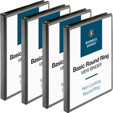 Business BSN 09950BD Round-ring View Binder - 12 Binder Capacity - Let