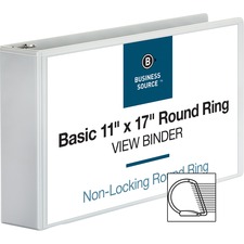 Business BSN 45102 Tabloid-size Round Ring Reference Binder - 3 Binder