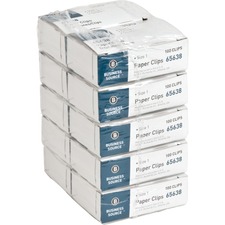 Business BSN 65638 Paper Clips - No. 1 - 1000  Pack - Silver - Steel