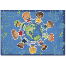 Carpets CPT 4413 Give The Planet A Hug Rug - 65 Length X 46 Width - Re