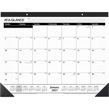 Acco AAG SK240021 At-a-glance Classic Monthly Desk Pad - Julian Dates 