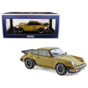 Norev 187575 1977 Porsche 911 Turbo 3.3 Olive Green 118 Diecast Model 