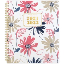 Acco AAG 1535F805A At-a-glance Badge Floral Academic Planner - Academi