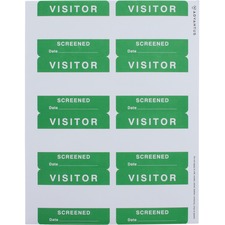 Advantus AVT 76102 Advantus Visitor Screened Adhesive Badges - Visitor