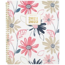 Acco AAG 1535F905A At-a-glance Badge Floral Academic Planner - Academi