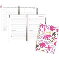 Acco AAG 1565F021 At-a-glance Badge Floral Two-year Monthly Planner - 