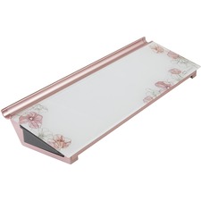 Acco QRT GDP186P Quartet Floral Design Glass Dry-erase Desktop Pad - 1