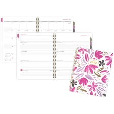 Acco AAG 1565F905 At-a-glance Badge Floral Weeklymonthly Planner - Mon