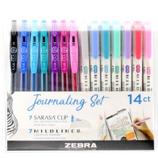 Zebra ZEB 10014 Pen Sarasa Clip Gel Pensmildliner Markers Set - 1 Mm P