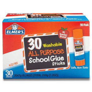 Elmers EPI E501 Elmer's Washable All Purpose School Glue Sticks Pack -