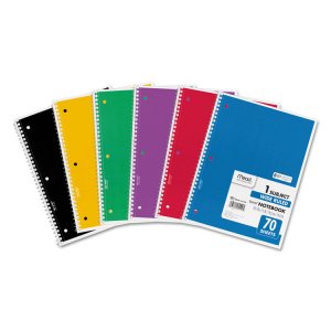 Mead 73063 Notebook,1sub,wr,6pk,ast