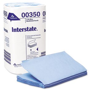 Georgia 00350 Interstate Interstate 2-ply Blue Windshield Towels - 2 P