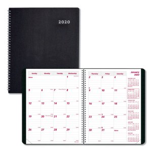 Rediform CB1262V.BLK Planner,mnthly,duraflx,bk