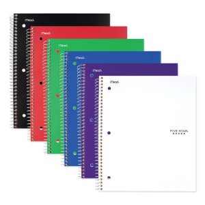 Mead 45484 Notebook,7x5-15,100,ast